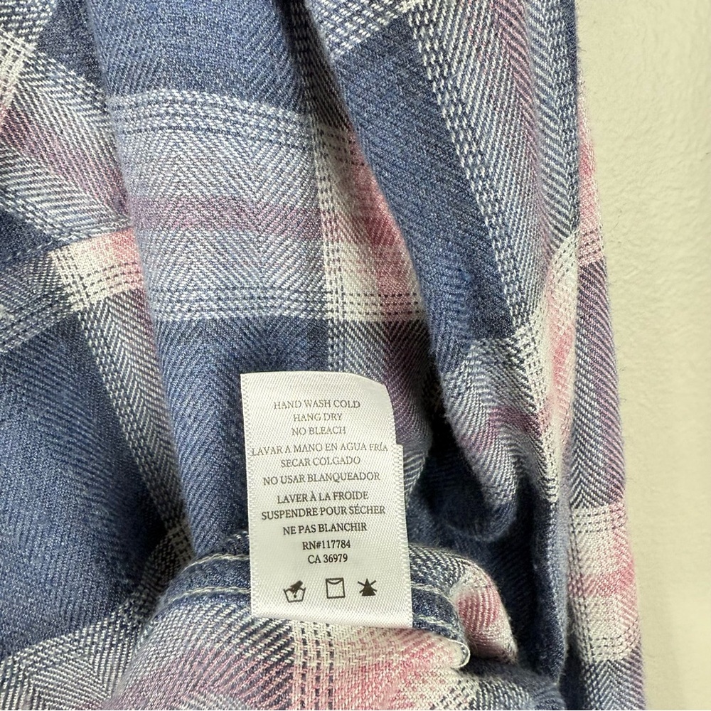 Rails Navy and Pink Plaid Button Down Shirt - Picture 6 of 7